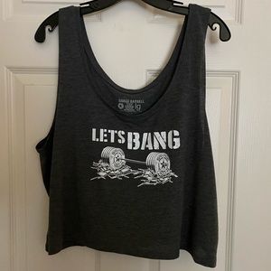 Savage barbell crop tank top